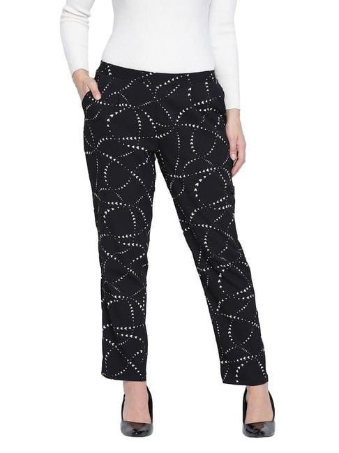 oxolloxo black printed pants