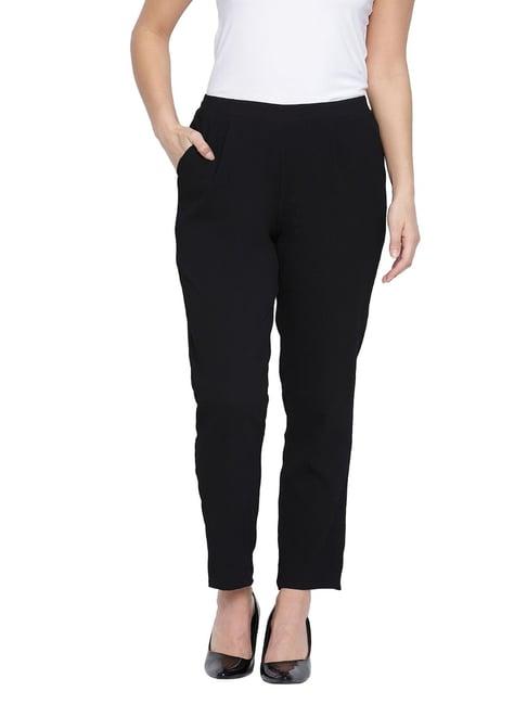 oxolloxo black regular fit pants