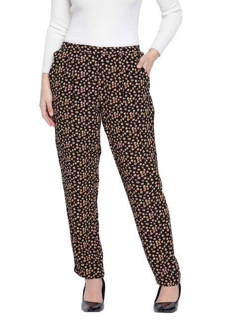 oxolloxo brown & black printed pants