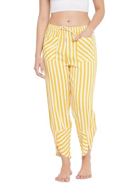 hypernation yellow & white striped pyjamas