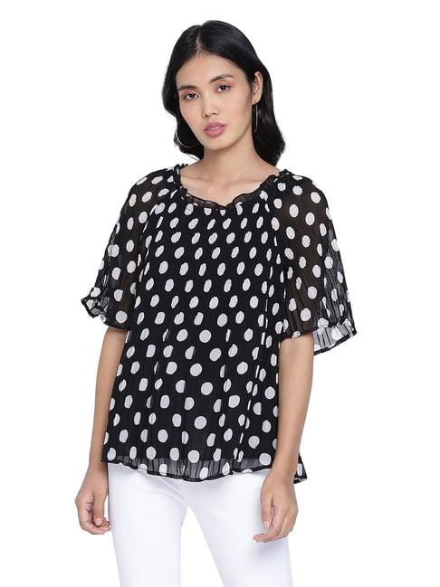 oxolloxo black & white polka dot top