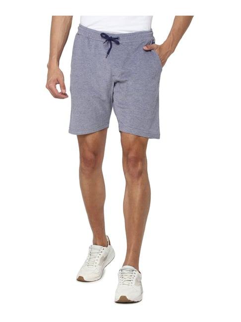 allen solly blue slim fit shorts