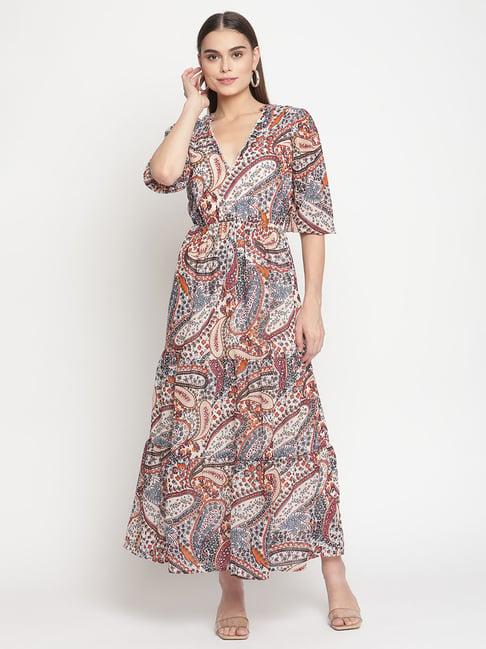 the vanca multicolor printed a-line dress