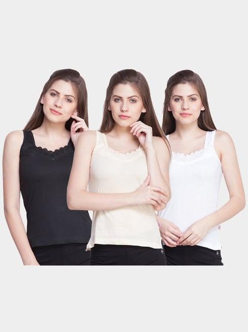 dollar missy assorted cotton camisole - pack of 3