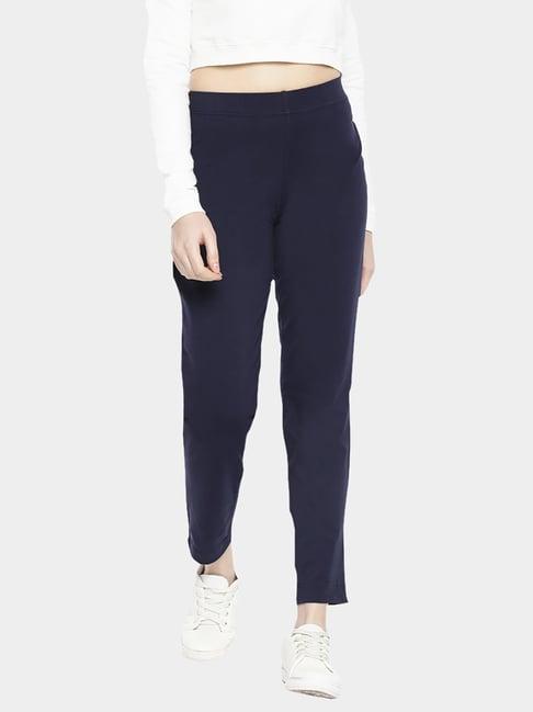 dollar missy navy  slim fit elasticated trousers