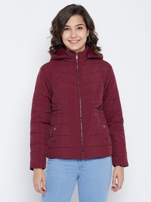 octave wine quilted jacket