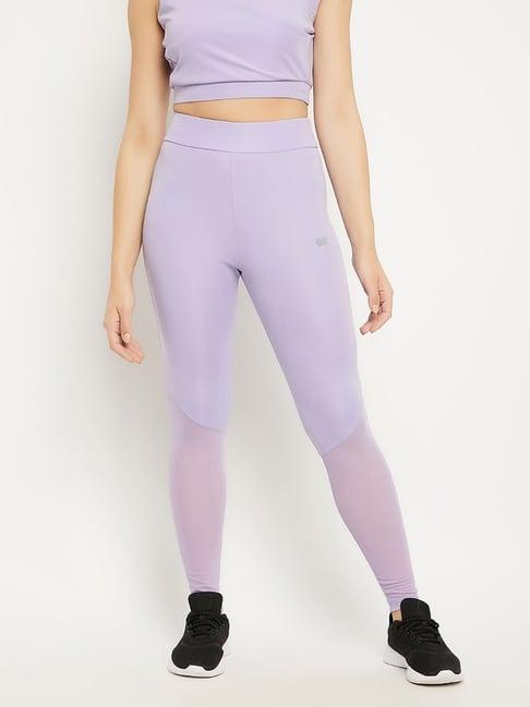 clovia purple slim fit tights