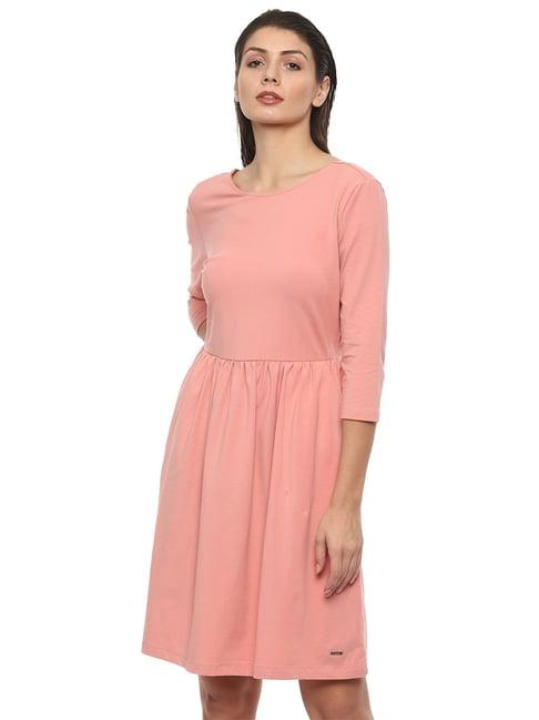 van heusen peach midi a-line dress