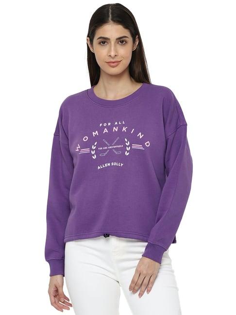 allen solly violet printed sweatshirt