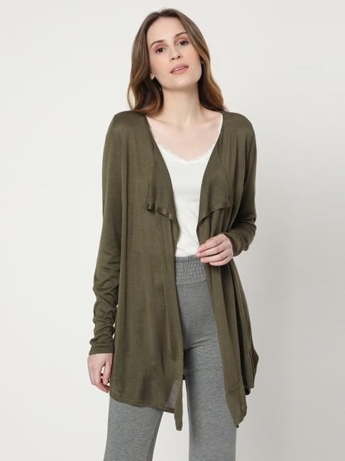 vero moda ivy green full sleeves shrug