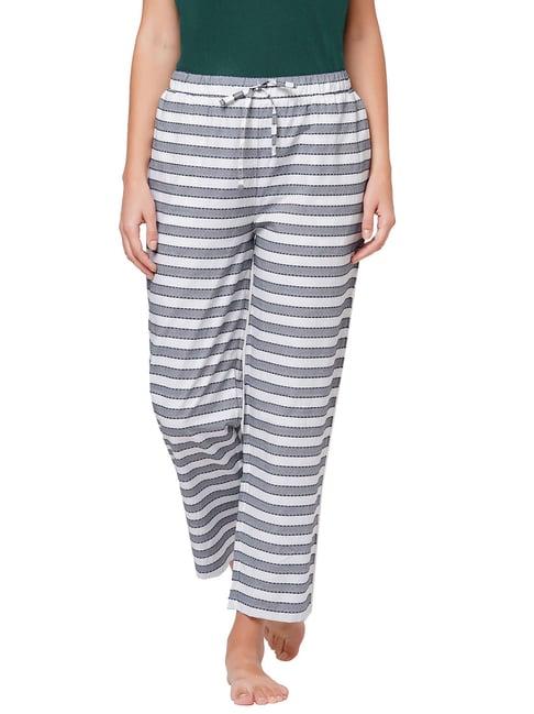 soie white & grey striped pyjamas