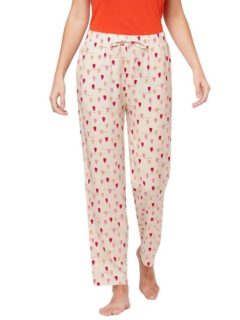 soie beige printed pyjamas