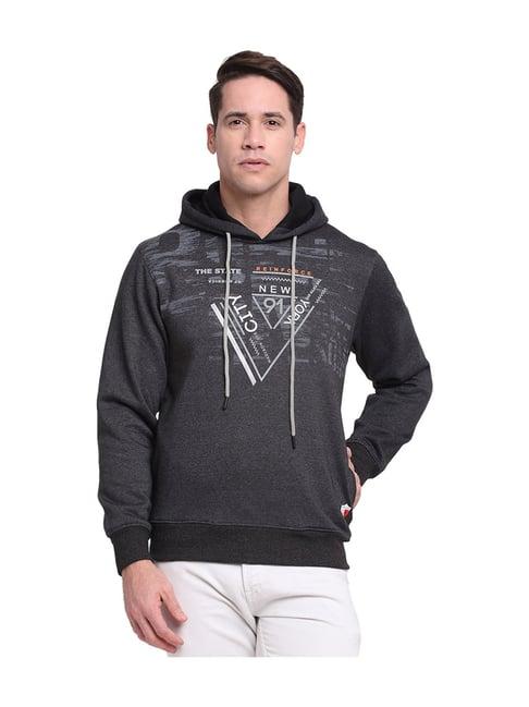 venitia black printed hoodie