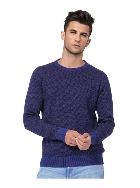 jack & jones maritime blue printed pullover