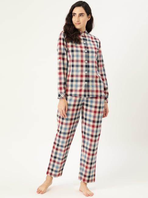 clt.s multicolor check shirt with pyjamas