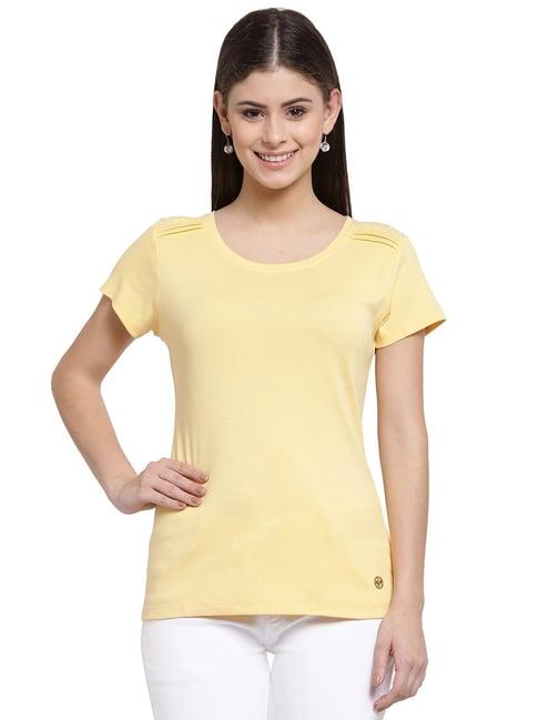 juelle yellow crew t-shirt