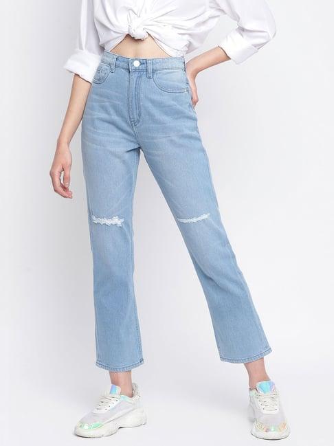 tales & stories blue distressed jeans