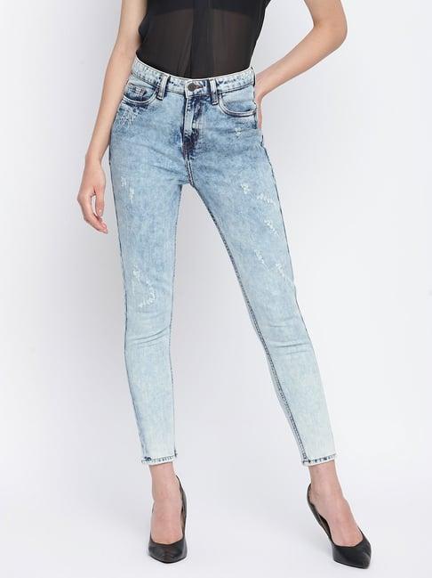 tales & stories blue distressed jeans