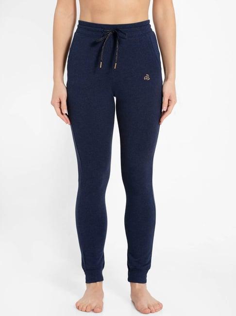 jockey ink blue textured joggers