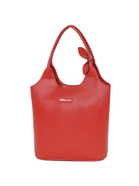 belladama madicella red solid medium hobo handbag