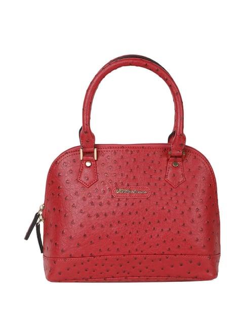 belladama marrisa red textured medium handbag