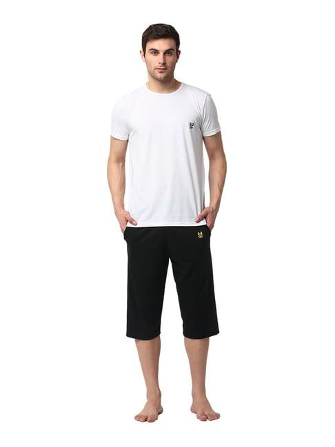 vimal jonney black & white t-shirt & capris