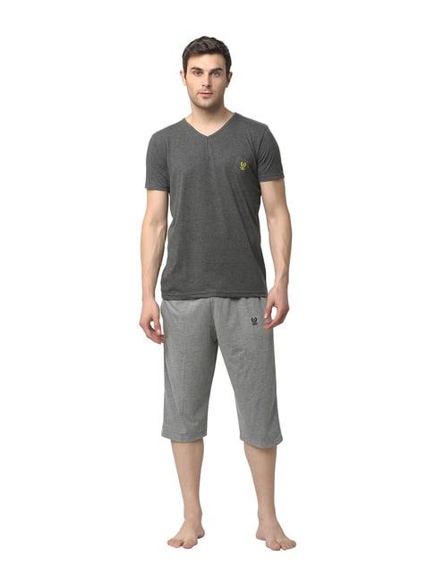 vimal jonney grey t-shirt & capris