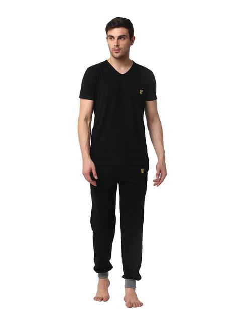 vimal jonney black t-shirt & trackpants