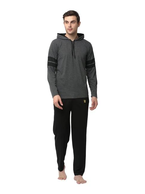 vimal jonney dark gery & black t-shirt & trackpants