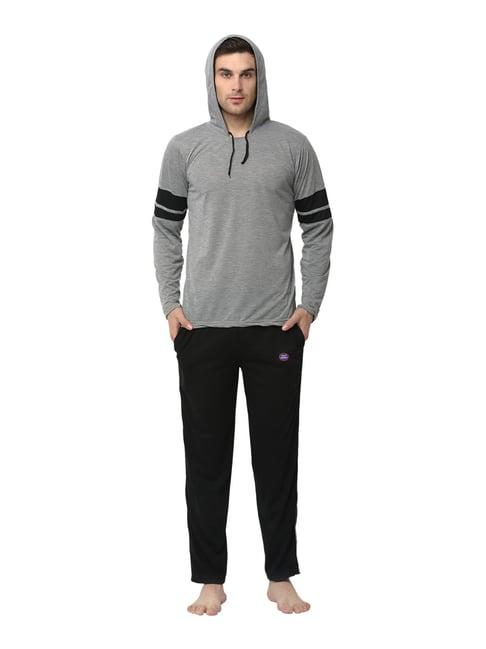 vimal jonney grey & black t-shirt & trackpants