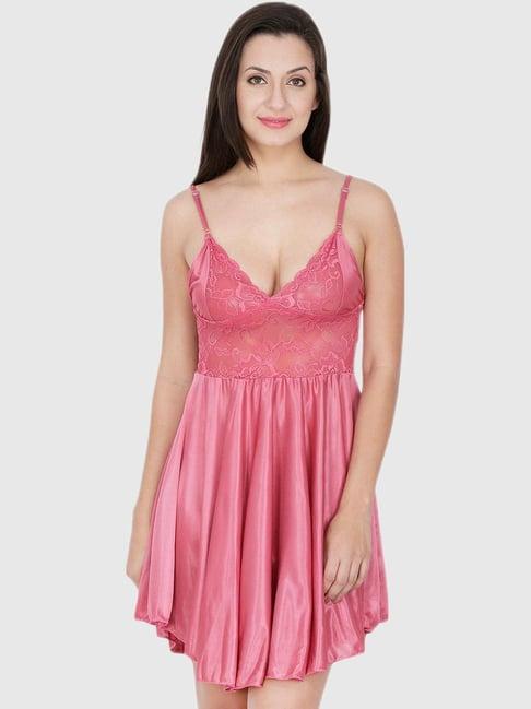 secret wish pink lace night dress