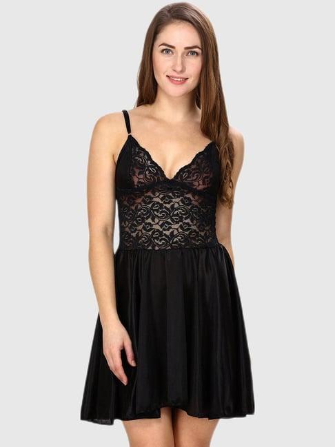 secret wish black lace night dress