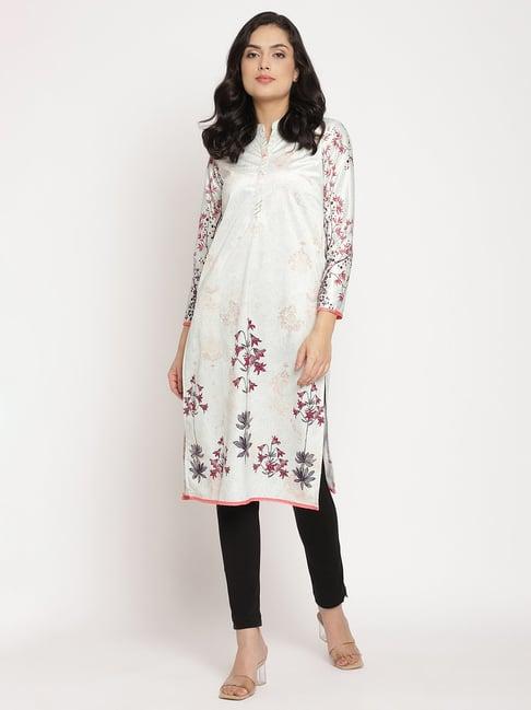 ahalyaa light green printed straight kurta