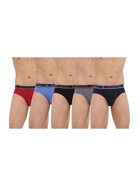 dollar bigboss assorted color cotton j-class mobilio briefs (pack of 5)