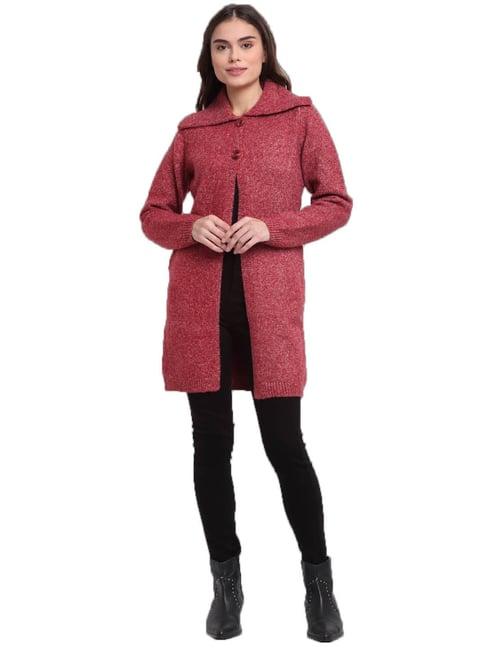 global republic maroon textured coat