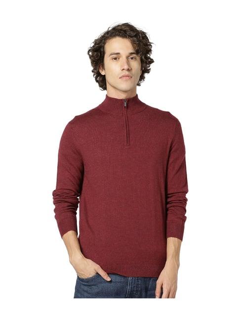 celio* burgundy turtle neck sweater