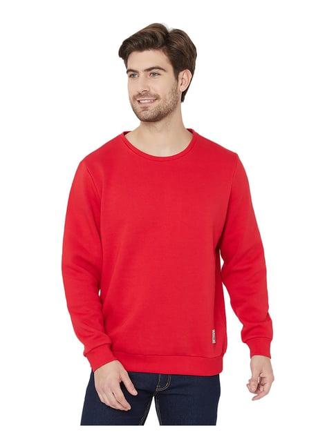 edrio red round neck sweatshirt