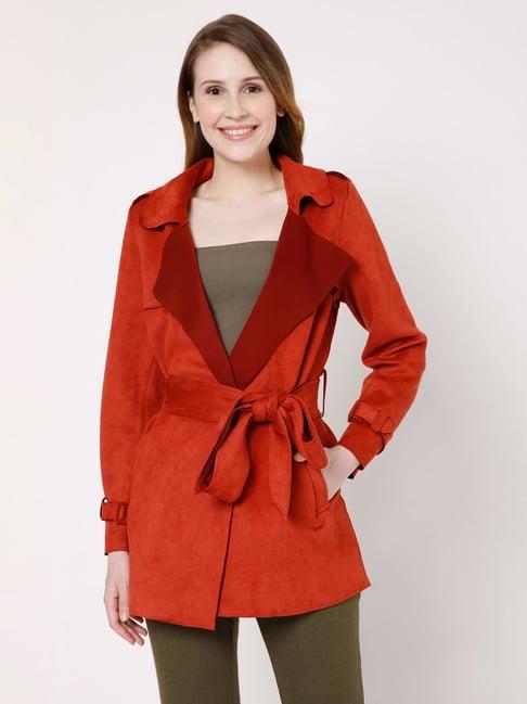 vero moda red full sleeves jacket