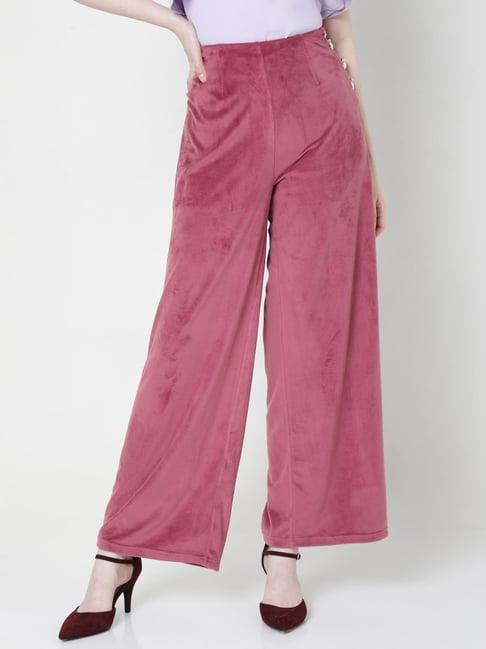 vero moda pink flared fit palazzos