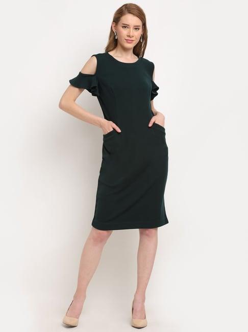 crozo by cantabil green shift dress