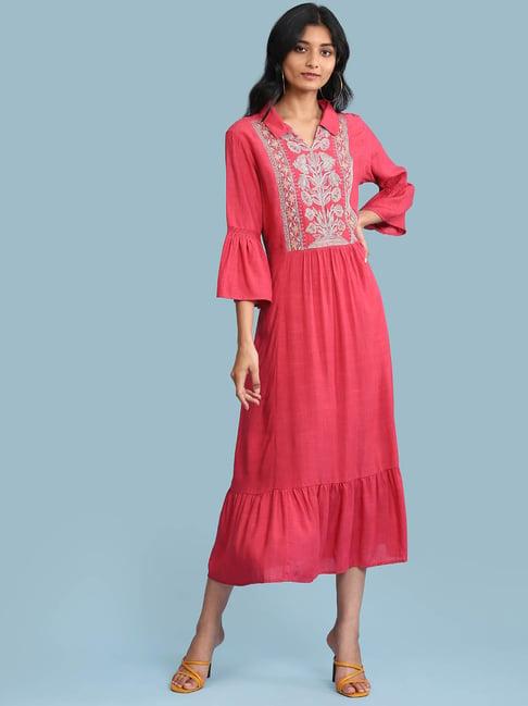 aarke ritu kumar pink embroidered dress