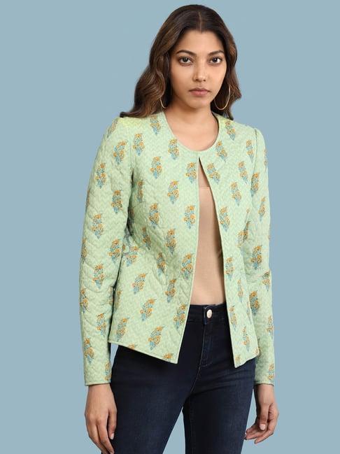 aarke ritu kumar green floral jacket