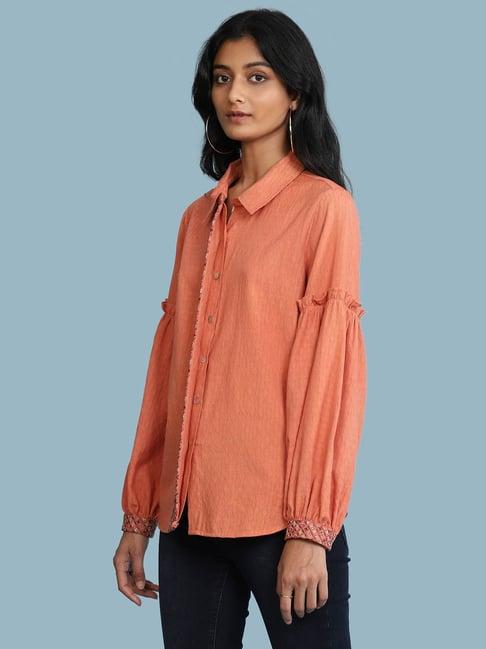 aarke ritu kumar peach solid top