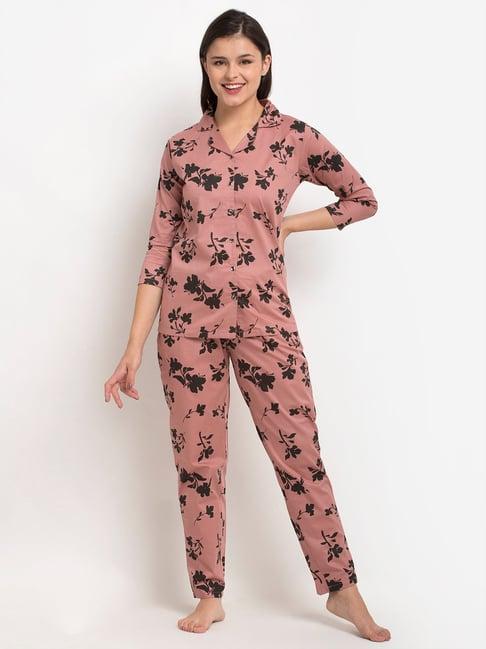 claura contessa printed shirt with pyjamas