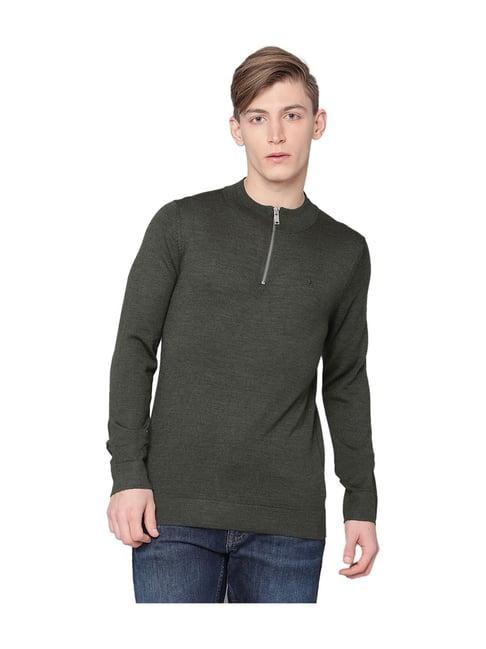 lindbergh olive full sleeves sweater