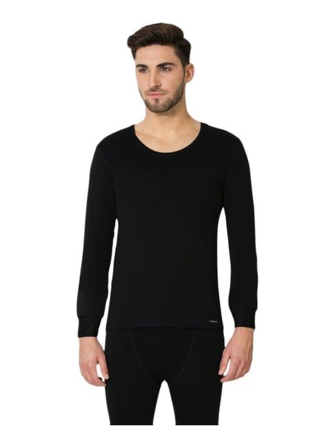 van heusen skinny fit warmtech low neck solid thermal top - black