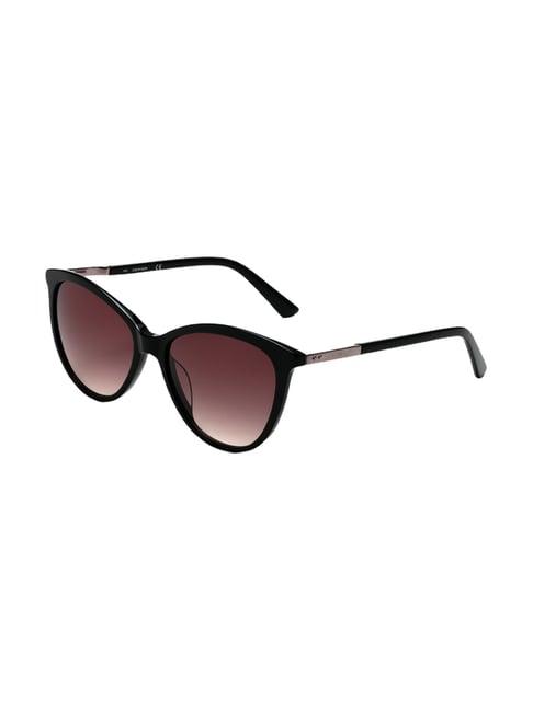 calvin klein grey cat eye sunglasses for women