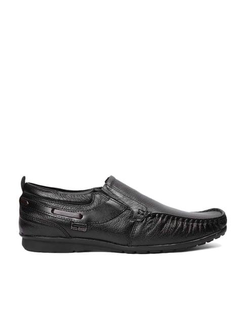 red chief men's black formal slip-ons