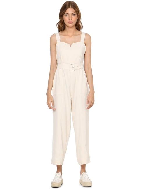 only off white full length jumpsuit