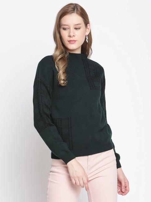 madame green mock collar sweater